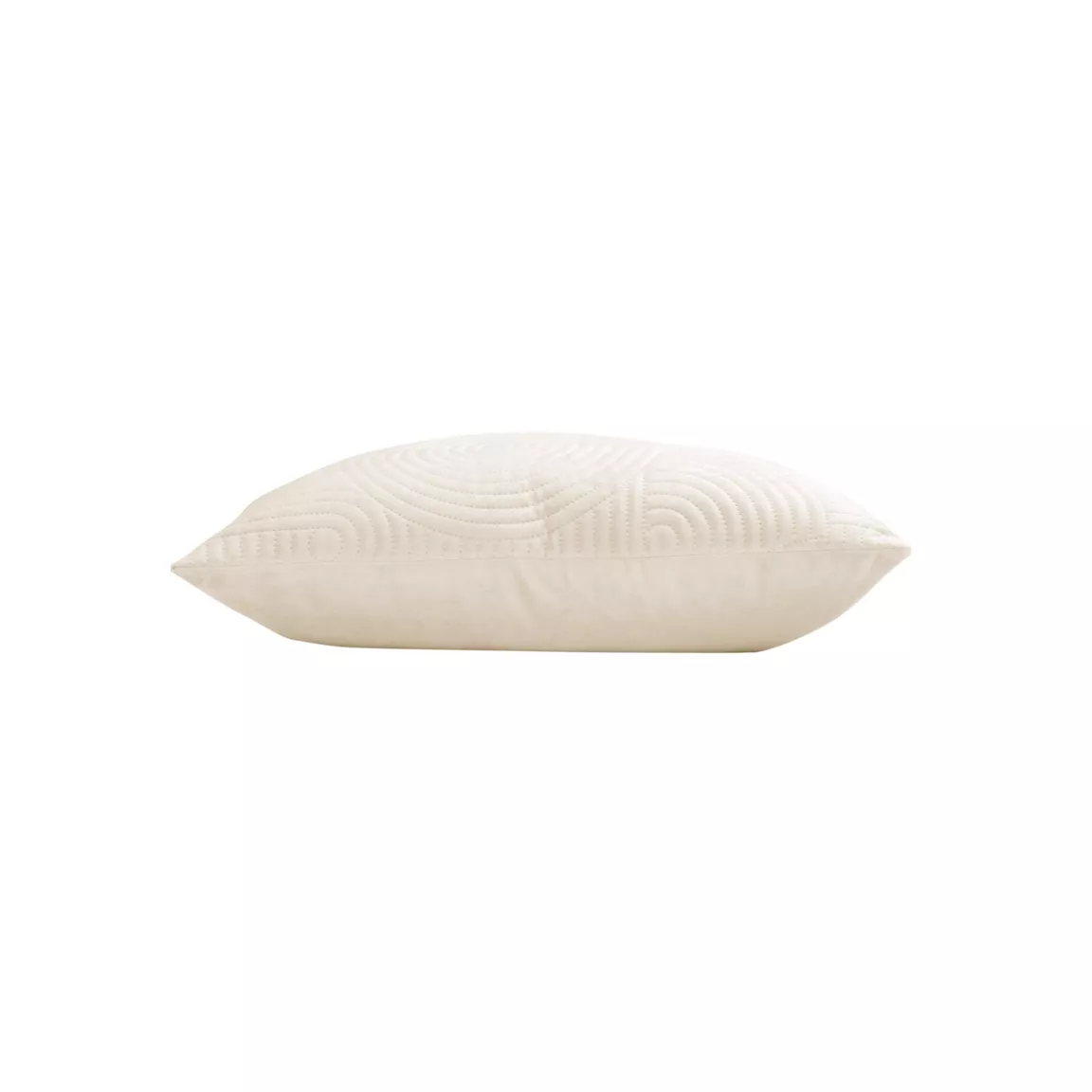 Housse de coussin carrée velours (40 x 40 cm) Circles Ecru