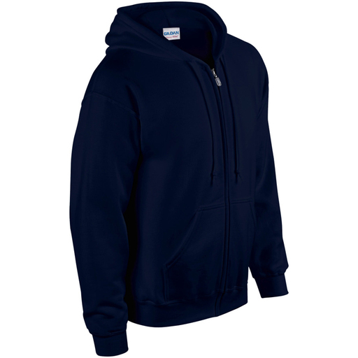 Moletom com capuz e zíper Gildan masculino, estilo esportivo/academia (azul)