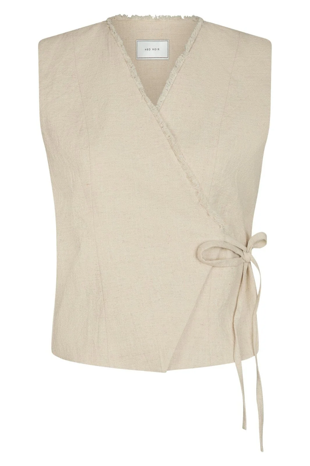 Neo Noir Filora Ramie Wrap Waistcoat 166243