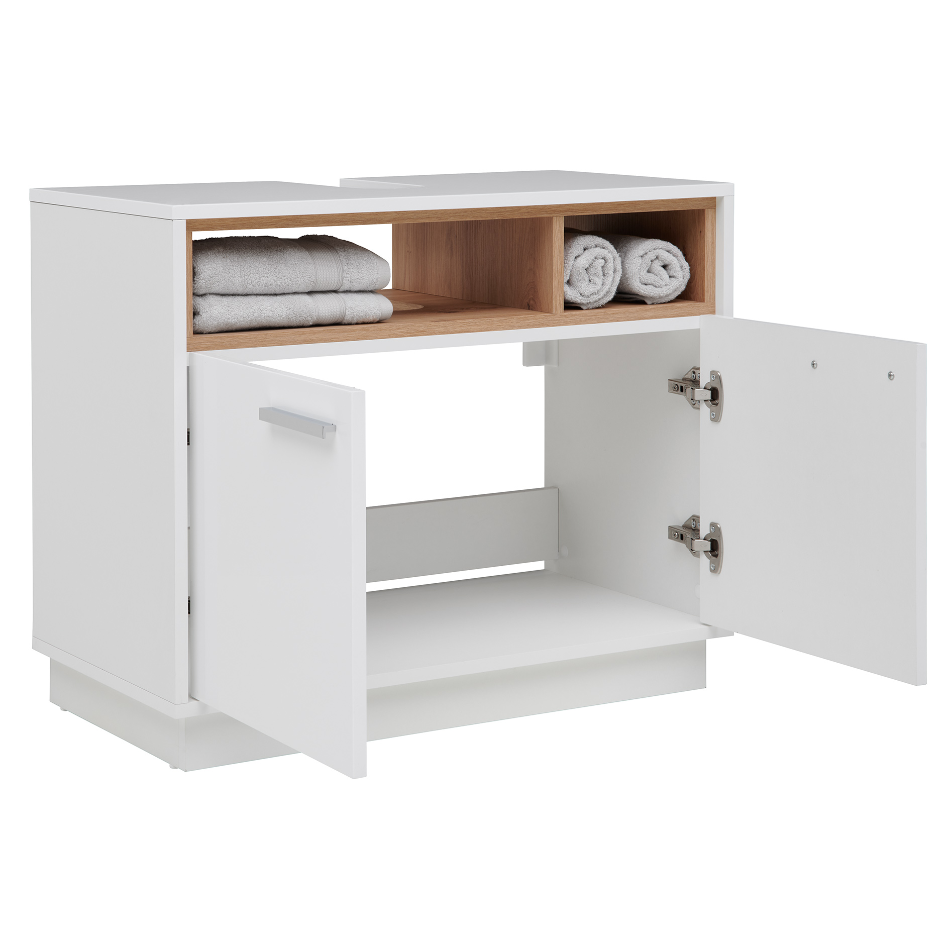 Waschbeckenunterschrank - weiß - Artisan Eiche - 80 cm