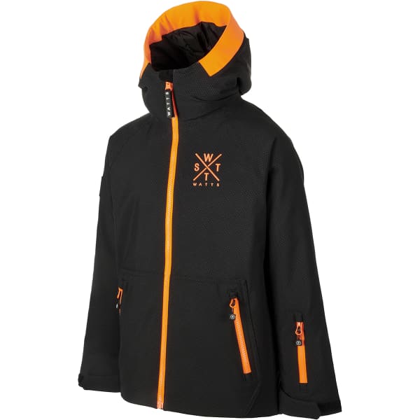 Veste de ski WATTS ARROW JR NOIR AVEC LOGO ORANGE