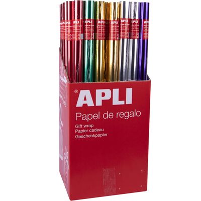 Apli Agipa - Papier cadeau métallisé - 70 cm x 2 m - or