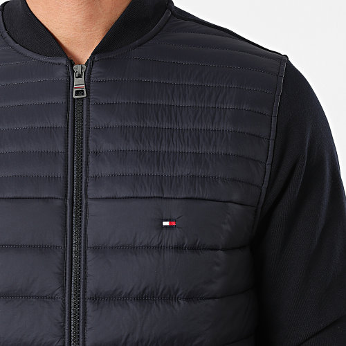 Veste Zippée Mix Media Baseball 9355 Bleu Marine
