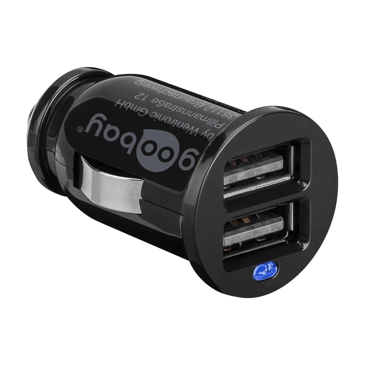 Goobay Apple Lightning billadare (12 W) Adapter för billaddare och Apple Lightning-kabel 1,0 m (svart)