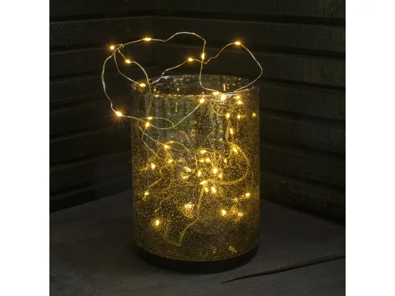 Sirius Knirke Lyskæde 40 LED - Klar/Sølv