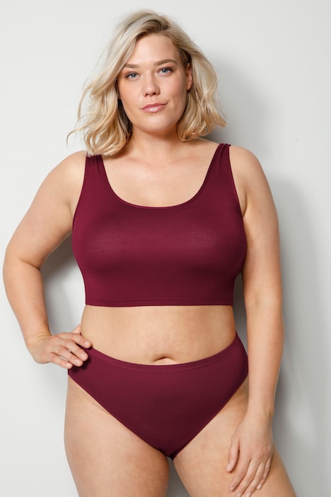 Bustier, Viskose-Stretchjersey, Rundhals, angenehm breite Träger