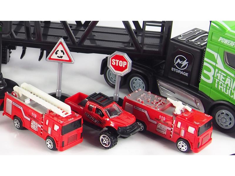 Amewi Lastwagen mit Autotransporter Auflieger RTR RC Sattelzug mit Anhänger