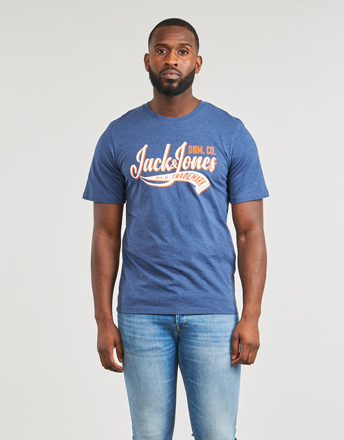 Jack & Jones - JJELOGO TEE SS O-NECK 2 COL SS24 SN - Marine
