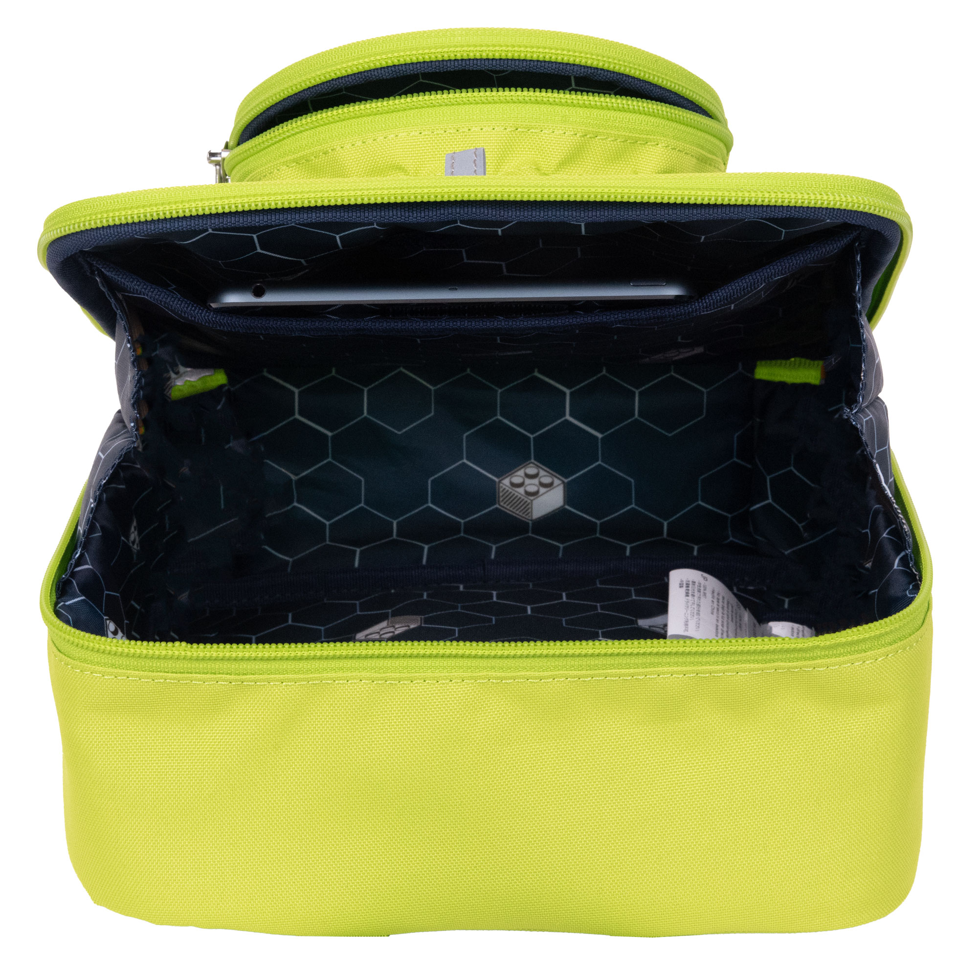 Mochila pequena, cor verde tijolo/lima, 5006496
