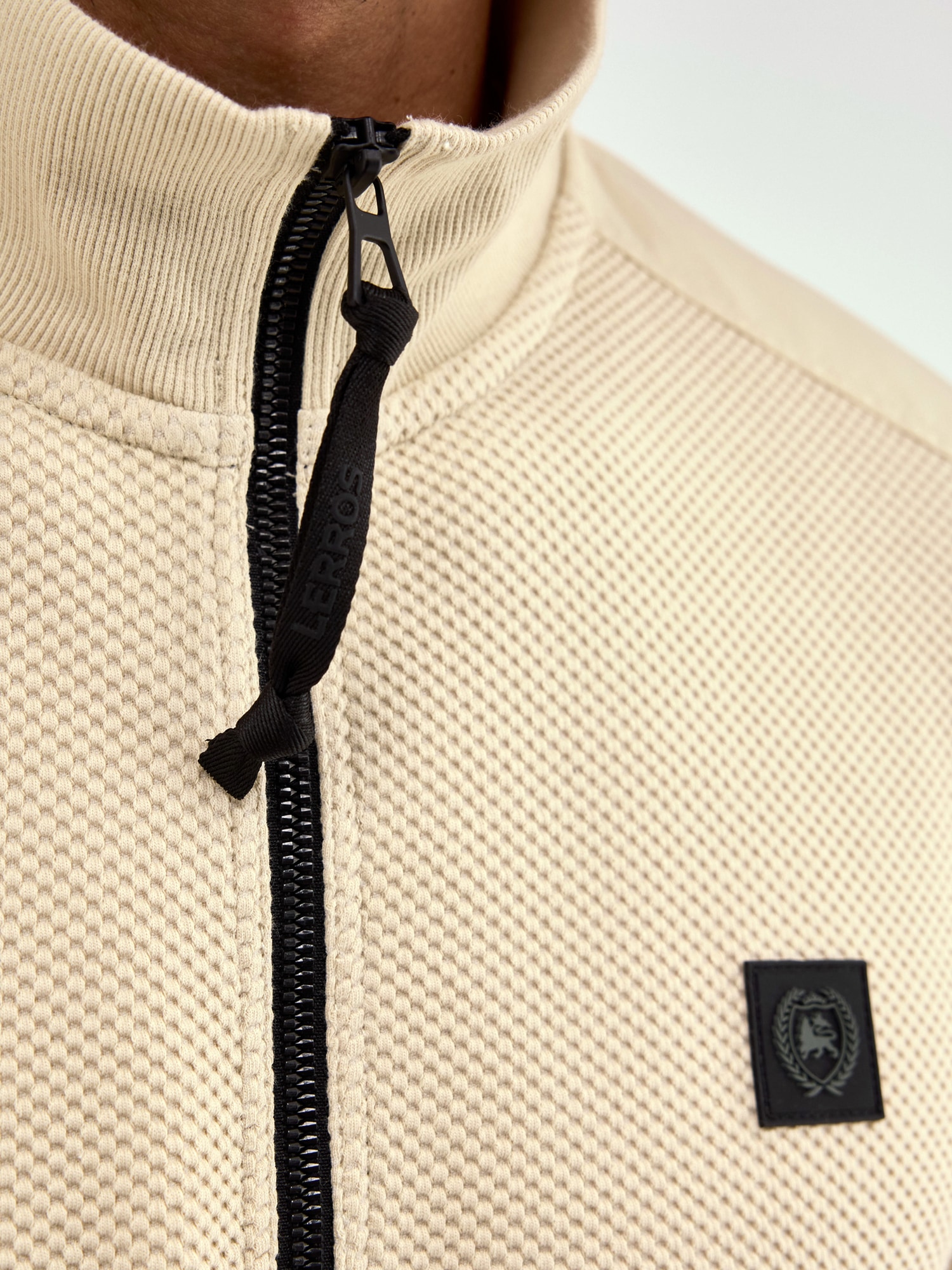 LERROS Sweatshirt »LERROS Herren Troyer in sportiver Struktur«