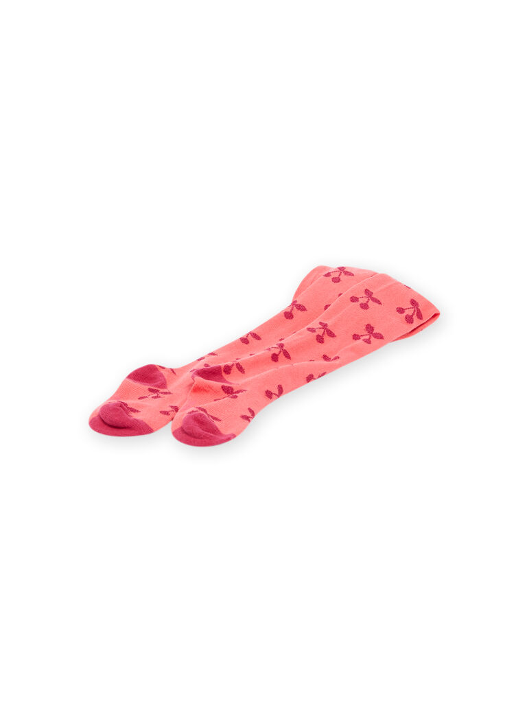 Collants à imprimé cerises lurex