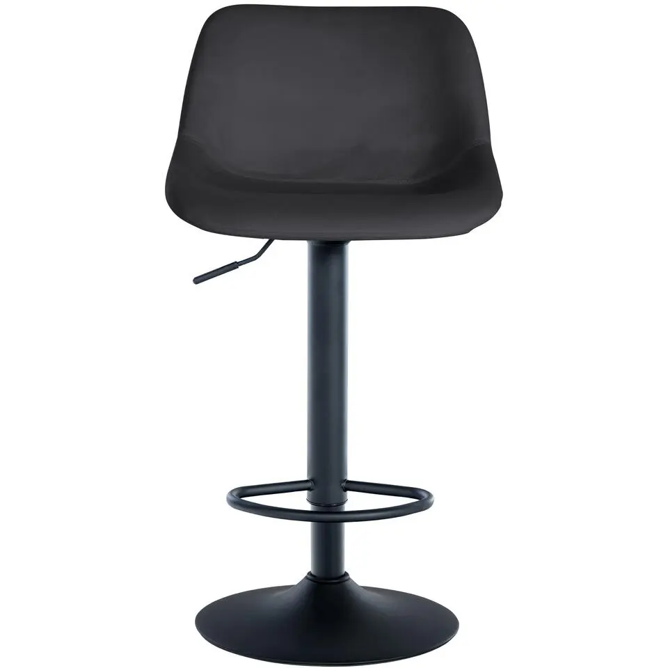 CLP Barkruk Loft zwart Frame - Fluweel - zwart