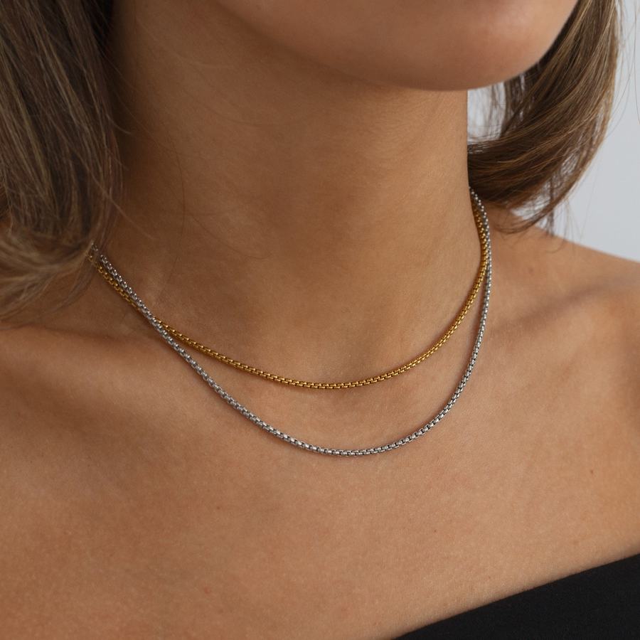 Timi Of Sweden Nori Link Chain Necklace Stainless Steel Gold