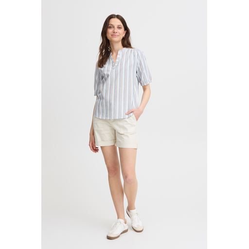 Fransa Jannie Kortærmet Bluse, Ebb and Flow, XL