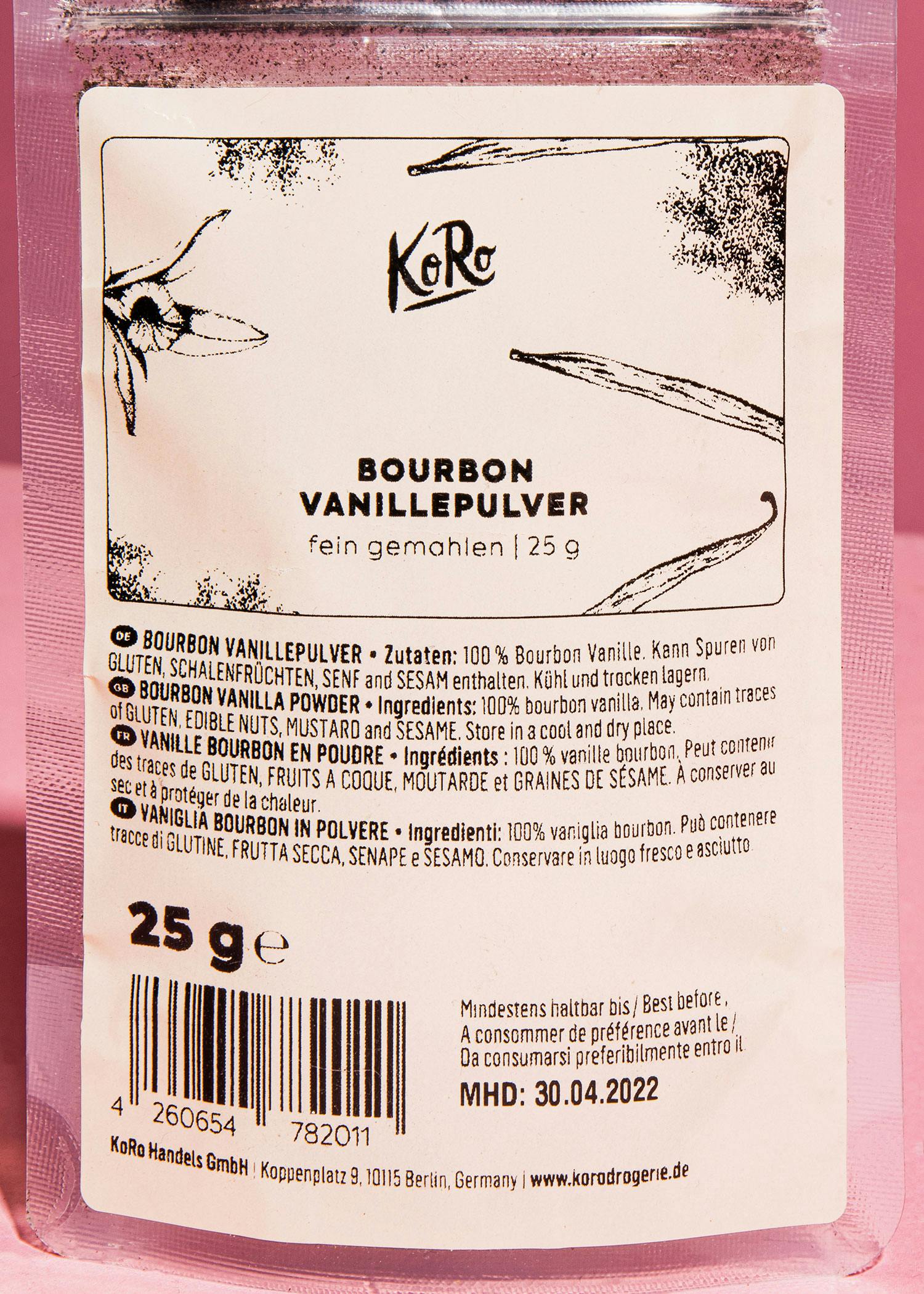 Bourbon Vanillepulver 25 g