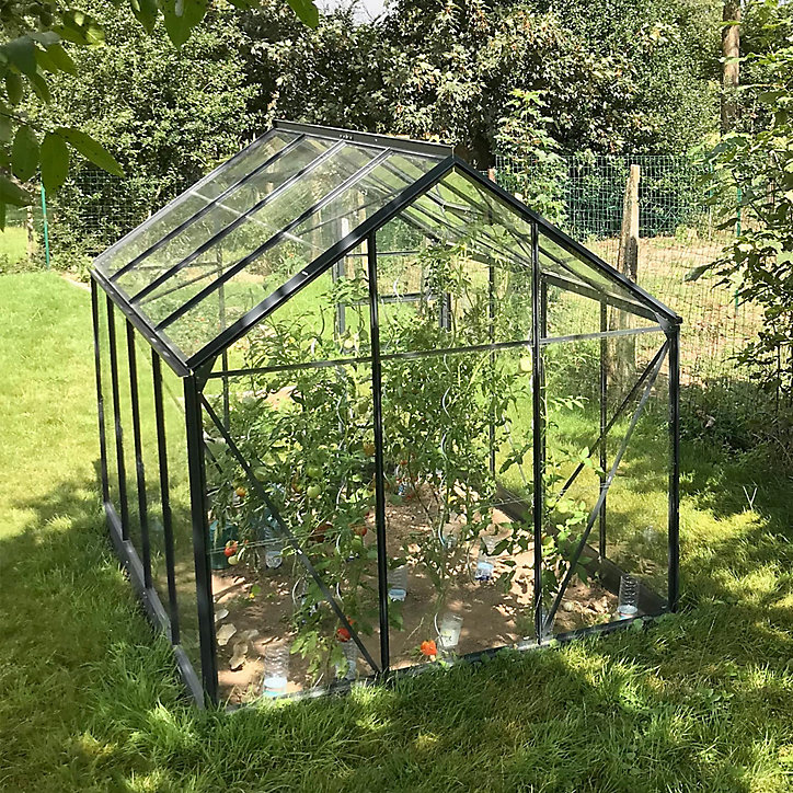 Serre en verre Lams Allium anthracite 4,90m²