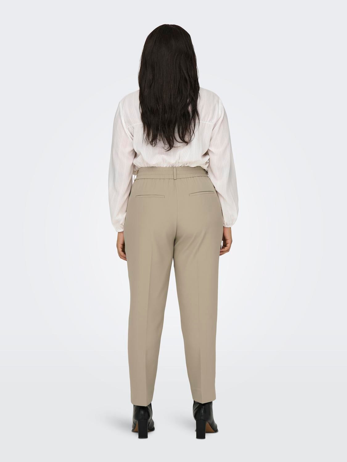 CARVERONICA-ELLY Hohe Taille Slim Fit Hose Trench Coat