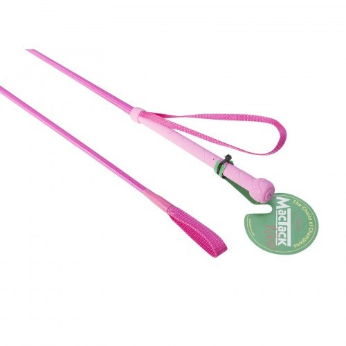 Chicote de montaria infantil rosa neon