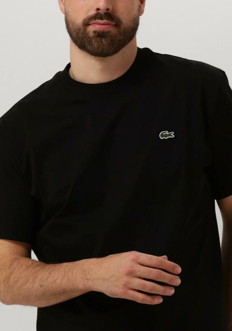 LACOSTE zwarte lacoste t-shirt 1ht1 men's tee-shirt