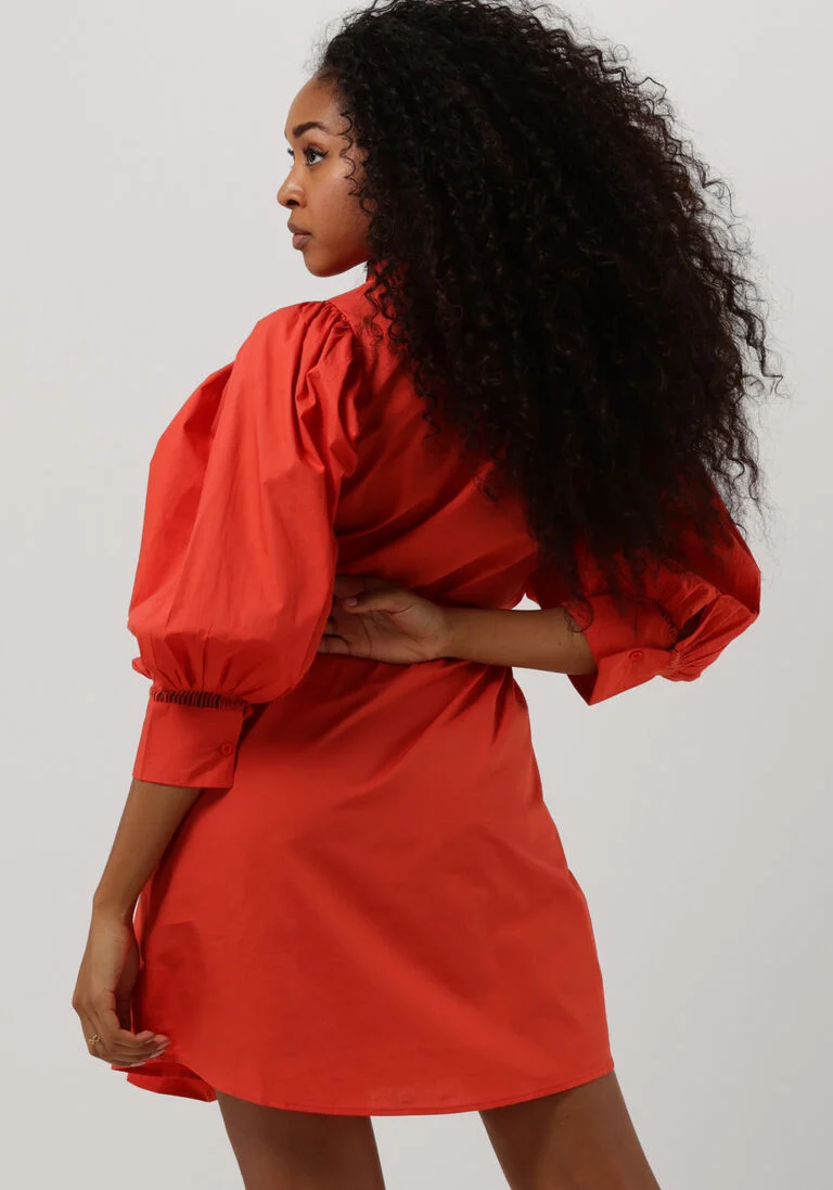 NOTRE-V rode notre-v mini jurk nv-belize mini dress
