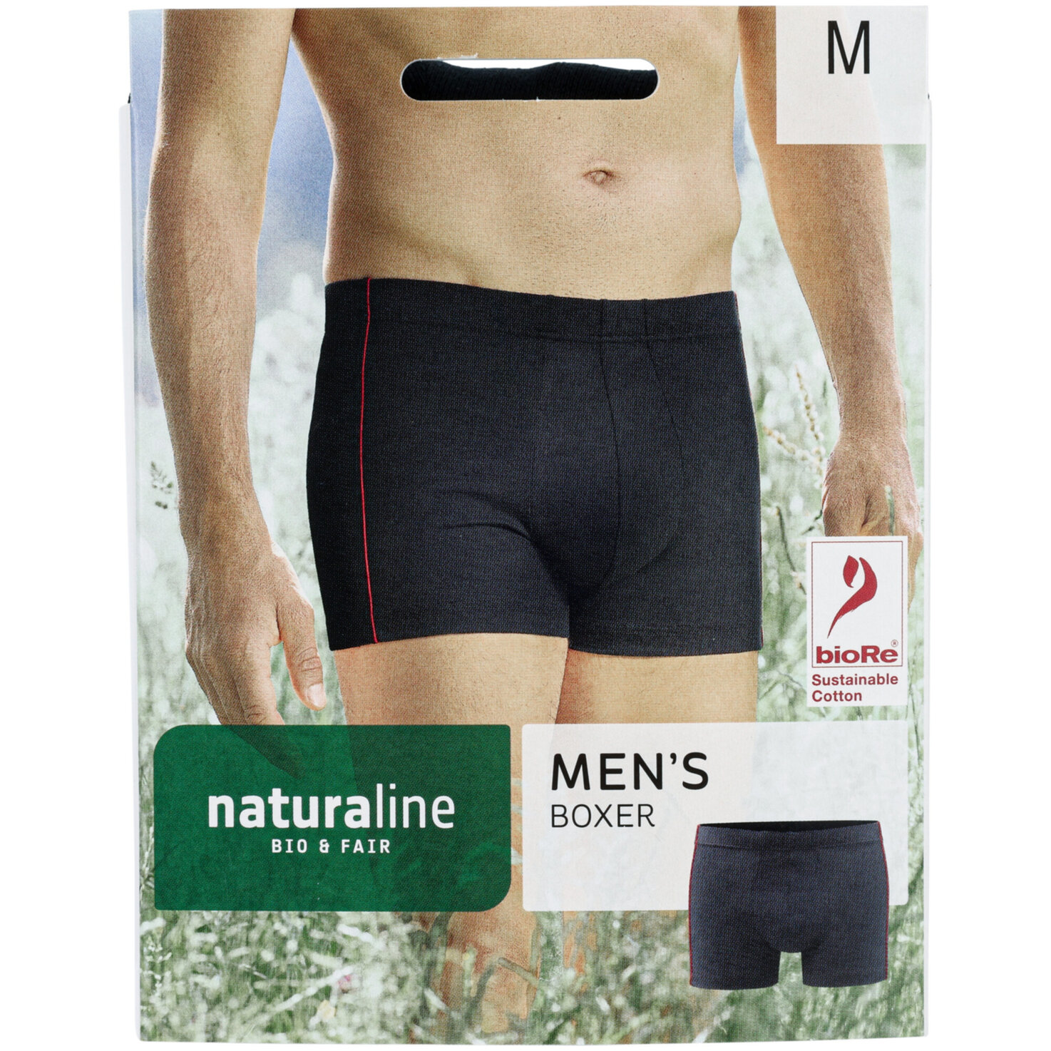 Naturaline Textil Herren Boxer schwarz M