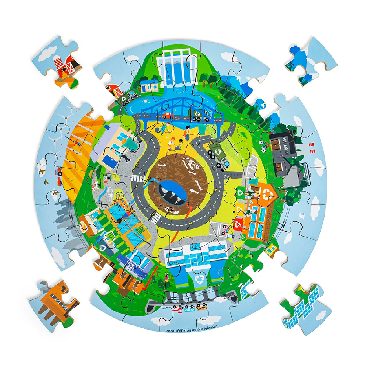 Bigjigs Toys Puzzle de Sol Recyclage