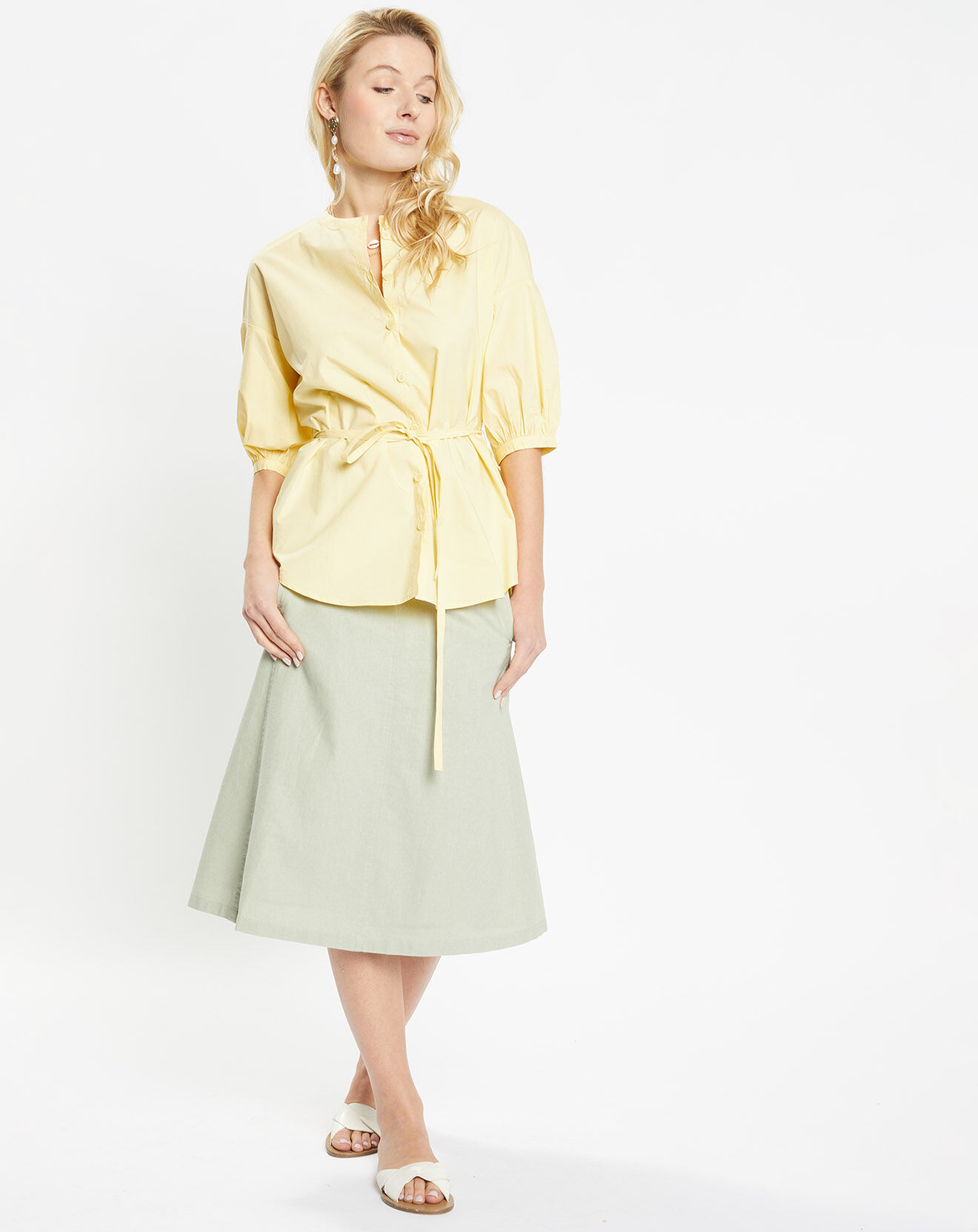 Jodhpur Top en Popeline de Coton bio Misto jaune