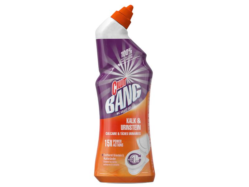 Cillit Bang WC-Reiniger Power Gel Kalk & Urinstein 750 ml Reinigungsgel gegen Kalkverschmutzungen und Urinstein