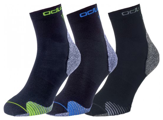 Chaussettes Odlo Ceramicool Quarter Multicolor Unisex (Pack de 3 paires)