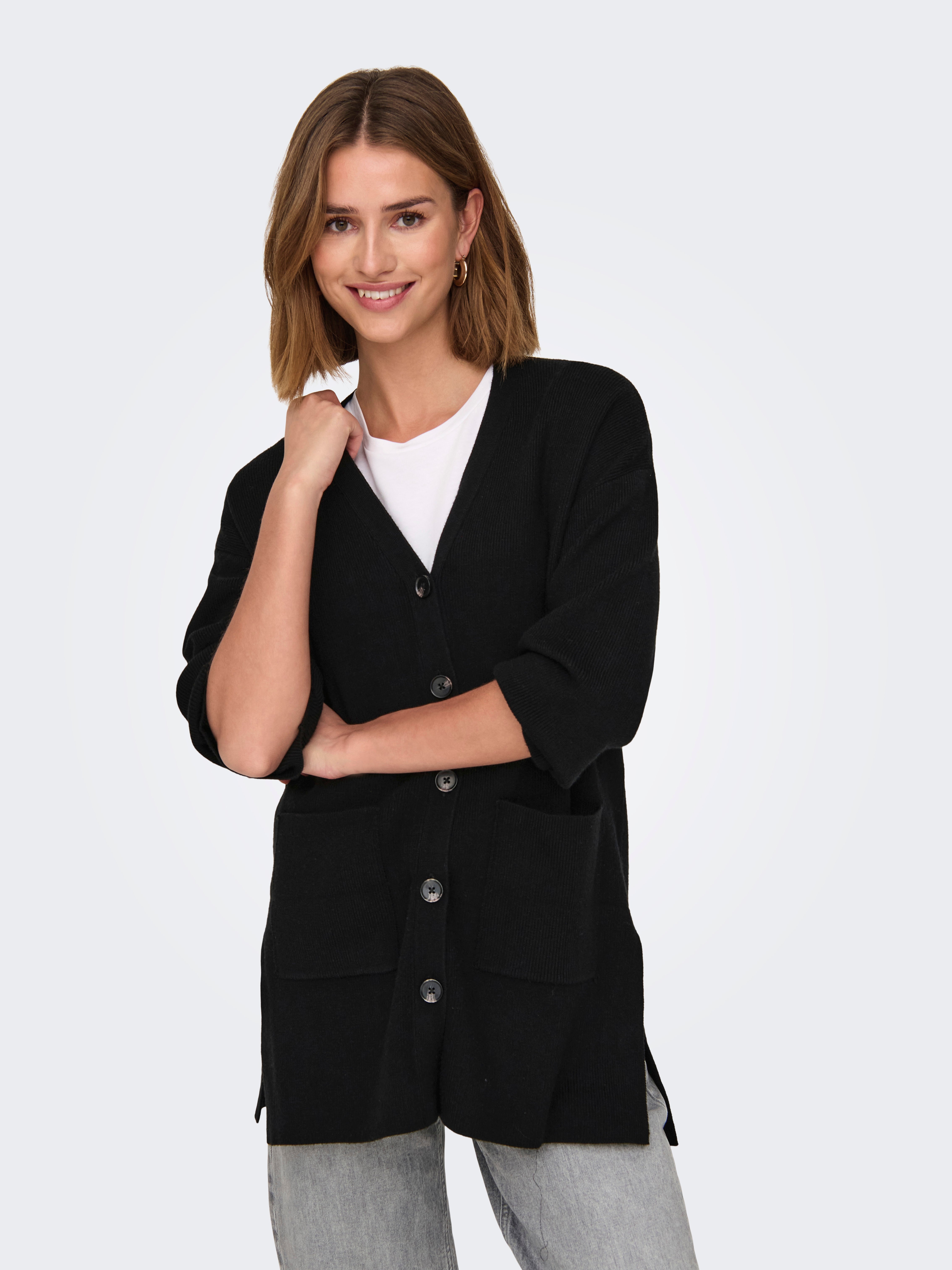 ONLKATIA Strickjacke Black