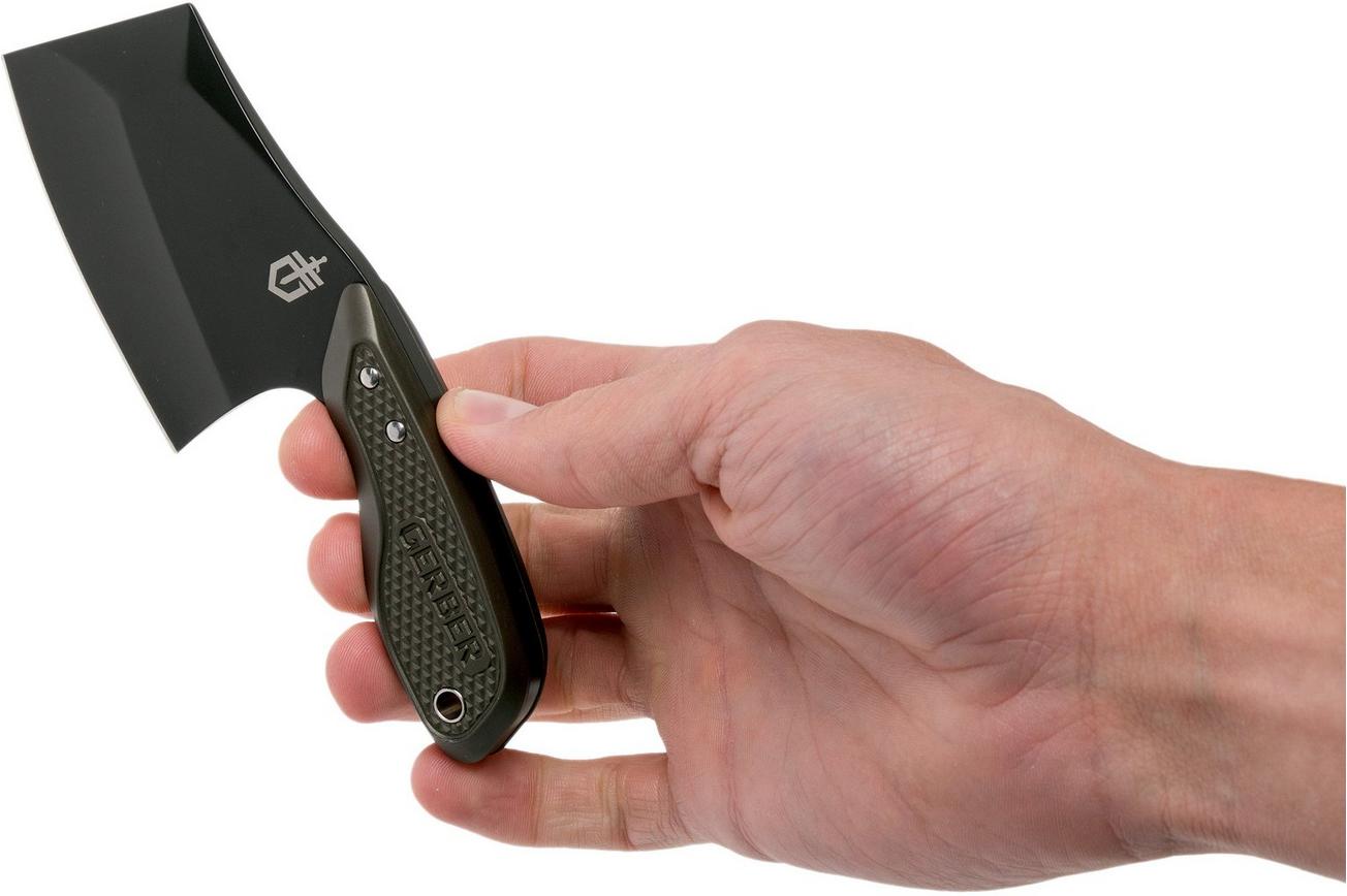 Gerber Tri-Tip Mini Cleaver Green Black 31-003728 vast mes