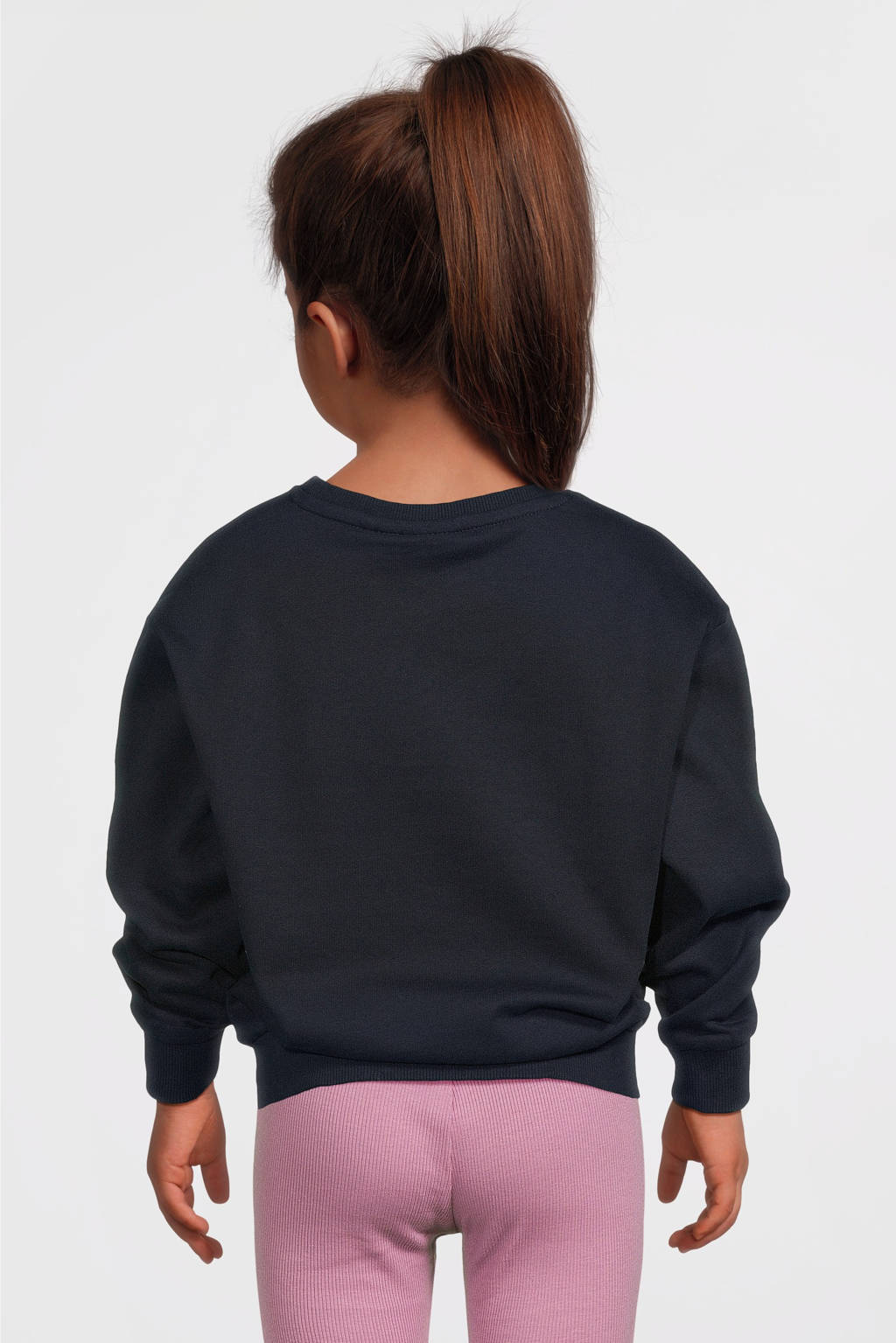 NAME IT sweater NMFVILOUI met printopdruk donkerblauw