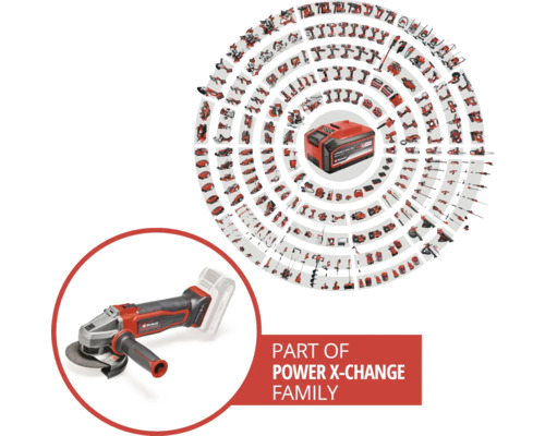 Einhell Power X-Change TE-AG 18/115 Q Li accu haakse slijper, zonder accu en lader