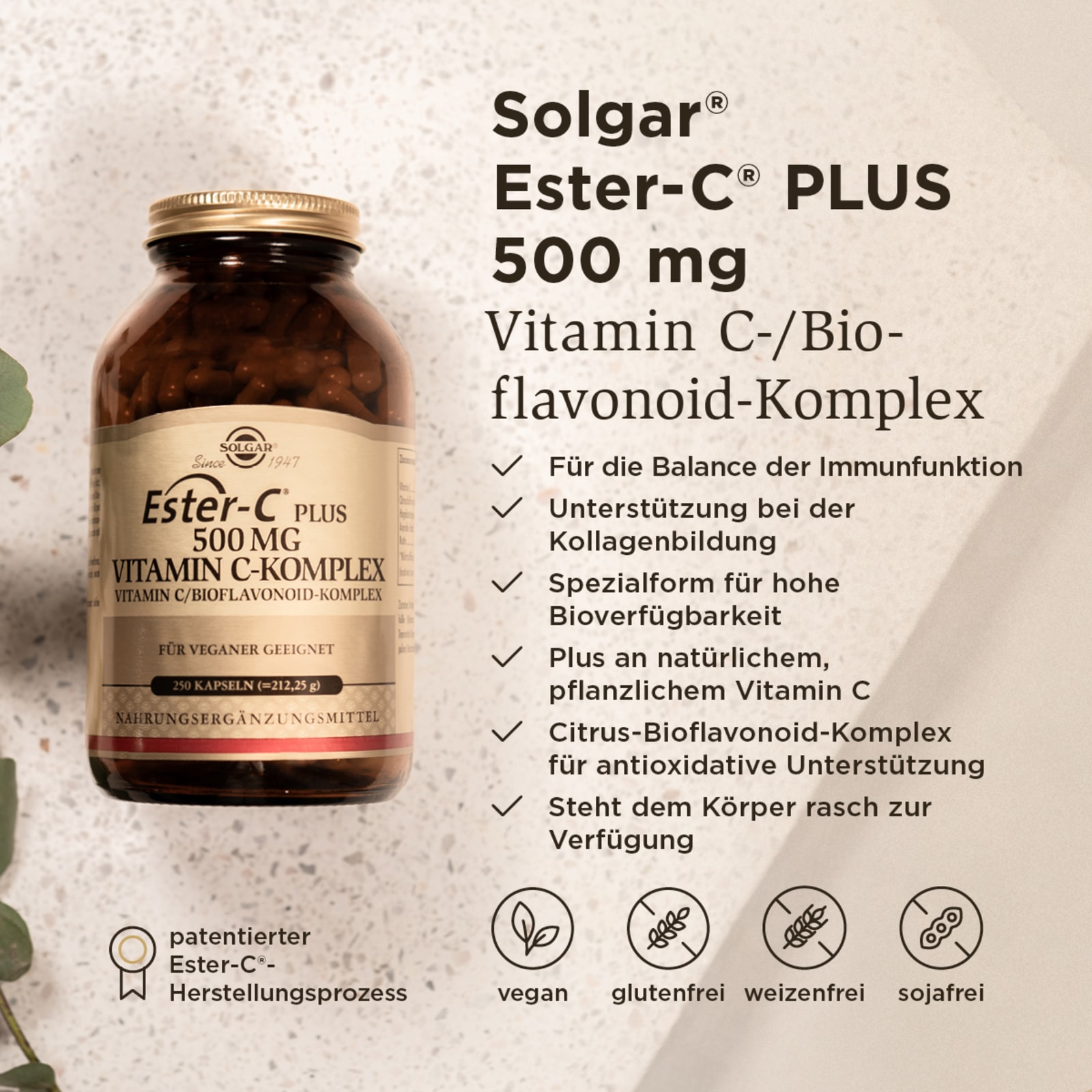 Ester-C Plus 500 mg Vitamin C-Komplex (250 Kapseln)