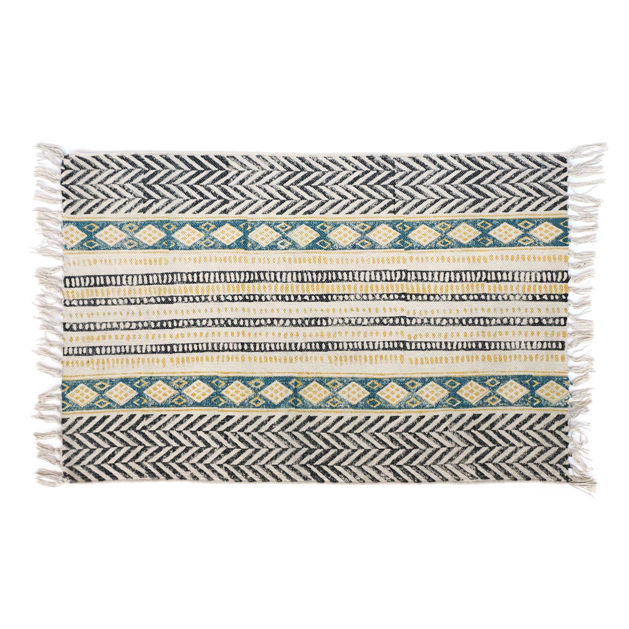 Mini-Rug 'Saira', handbedruckt, B 90 cm, L 60 cm von fischer's lagerhaus