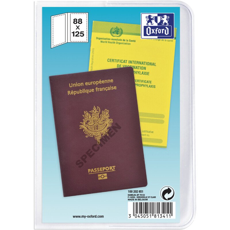 Etui passeport 8,8x12,5 PVC 20/100ème incolore
