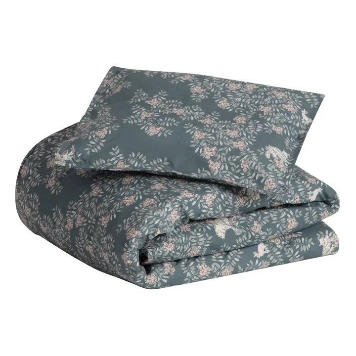 garbo&friends Parure de lit Fauna en percale de coton | Bleu
