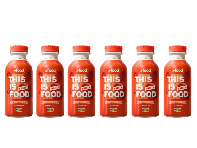 YFOOD Trinkmahlzeit Fruity Strawberry 6 x 500 ml Gesunde Mahlzeit zum Trinken