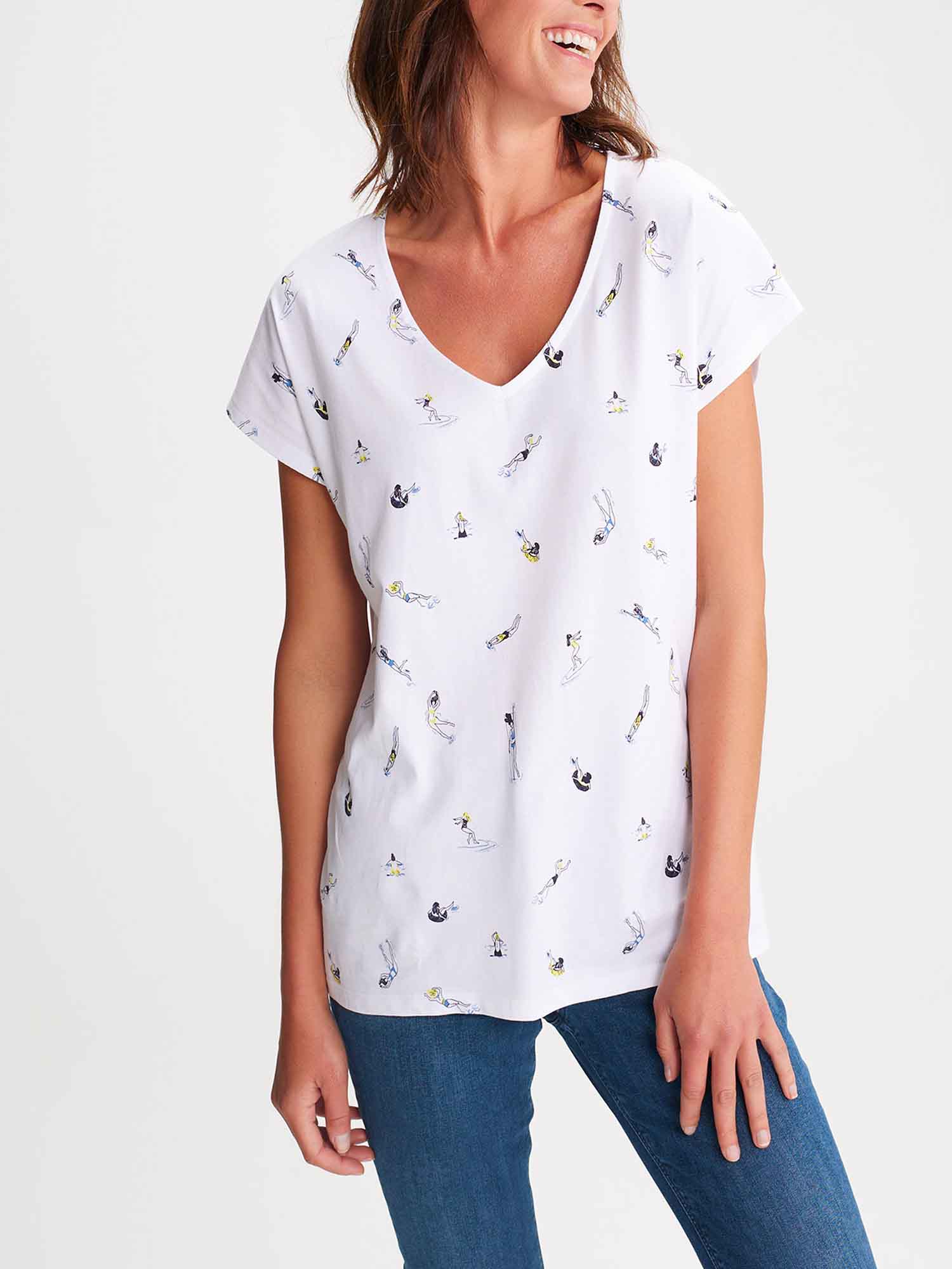 Tee Shirt Femme Manches Courtes Blanc