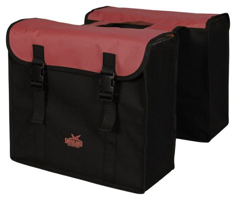 Sacoche de vélo double série Greenlands Colorful 37x33x14 cm 34 l. noir rouge