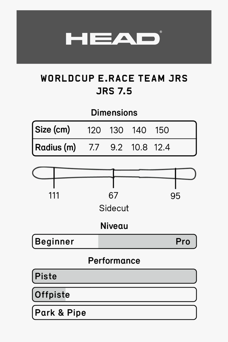 HEAD Worldcup e.Race Team Kinder Ski Set 2324