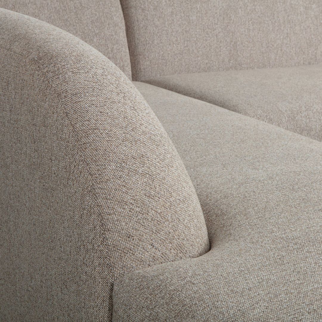 WOOOD   Sloping Natural Melange Hoekbank