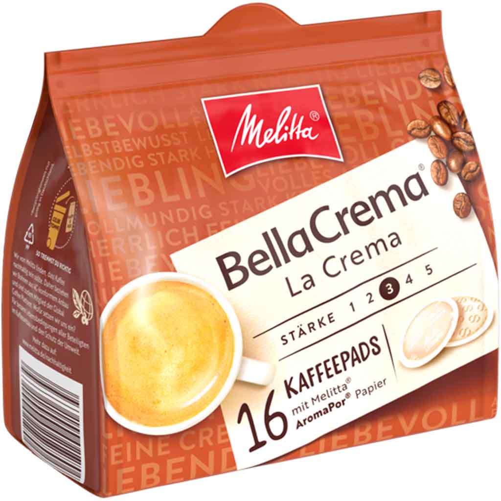 Melitta Kaffeepads Bella Crema La Crema 16er 107g MHD:23.10.25