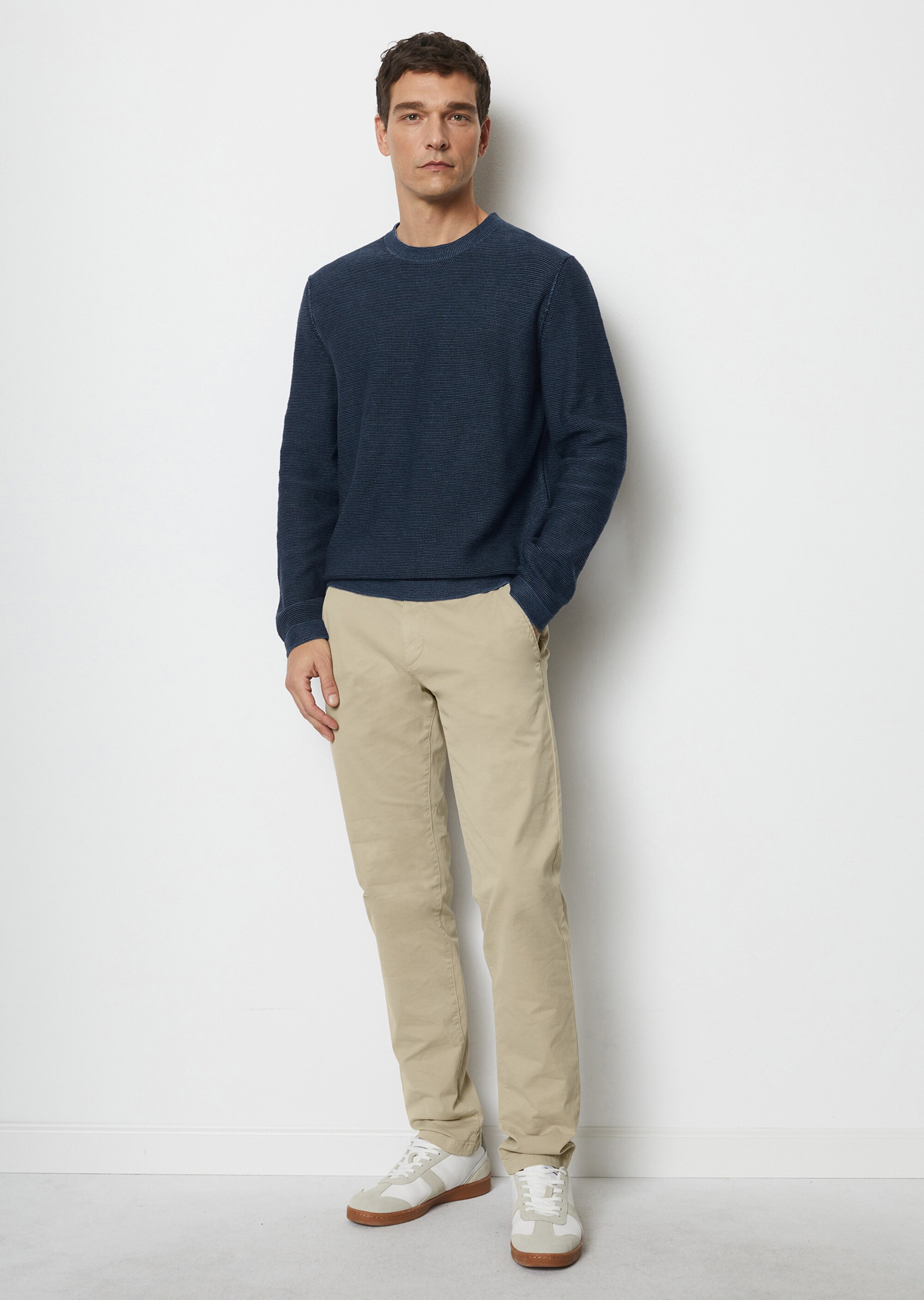 Pullover regular aus Bio-Baumwolle und Leinen