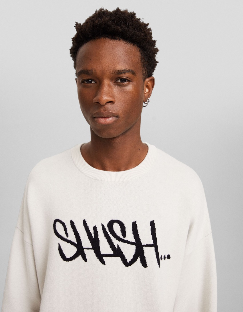 Suéter com slogan
