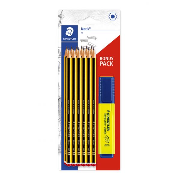 Staedtler 12 Lápis de Grafite Noris Hb   Flúor