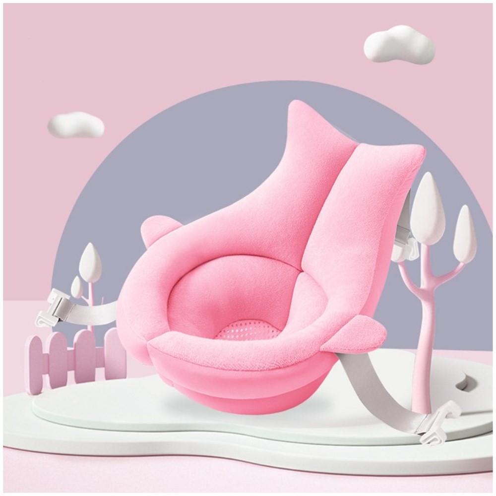 (47x31cm) Baby Badekissen Anti-Rutsch Badewannen Sitz - Pink