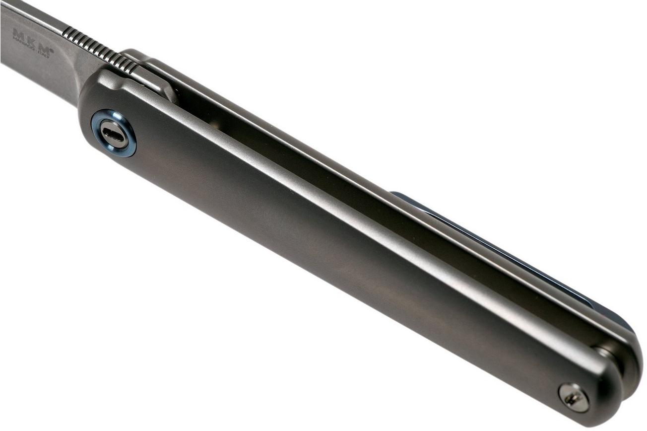 MKM Flame Drop FL01-TSW Sandblasted Titanium zakmes, Michael Zieba design