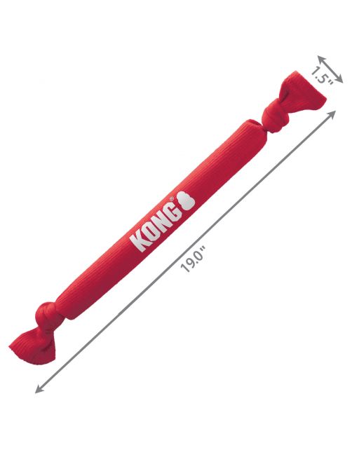 Kong Signature Crunch Rope Single - Hondenspeelgoed - 40 cm Rood Small