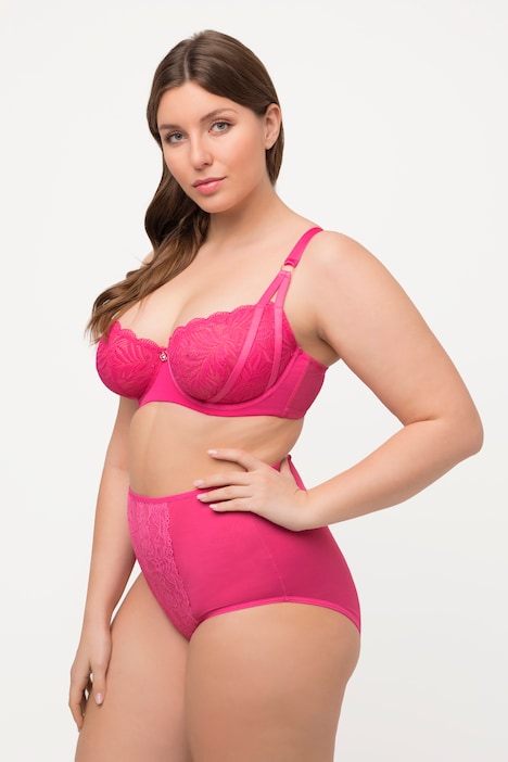 Bügel-BH, Spitze, Mesh, geteilte Träger, Cup C - E